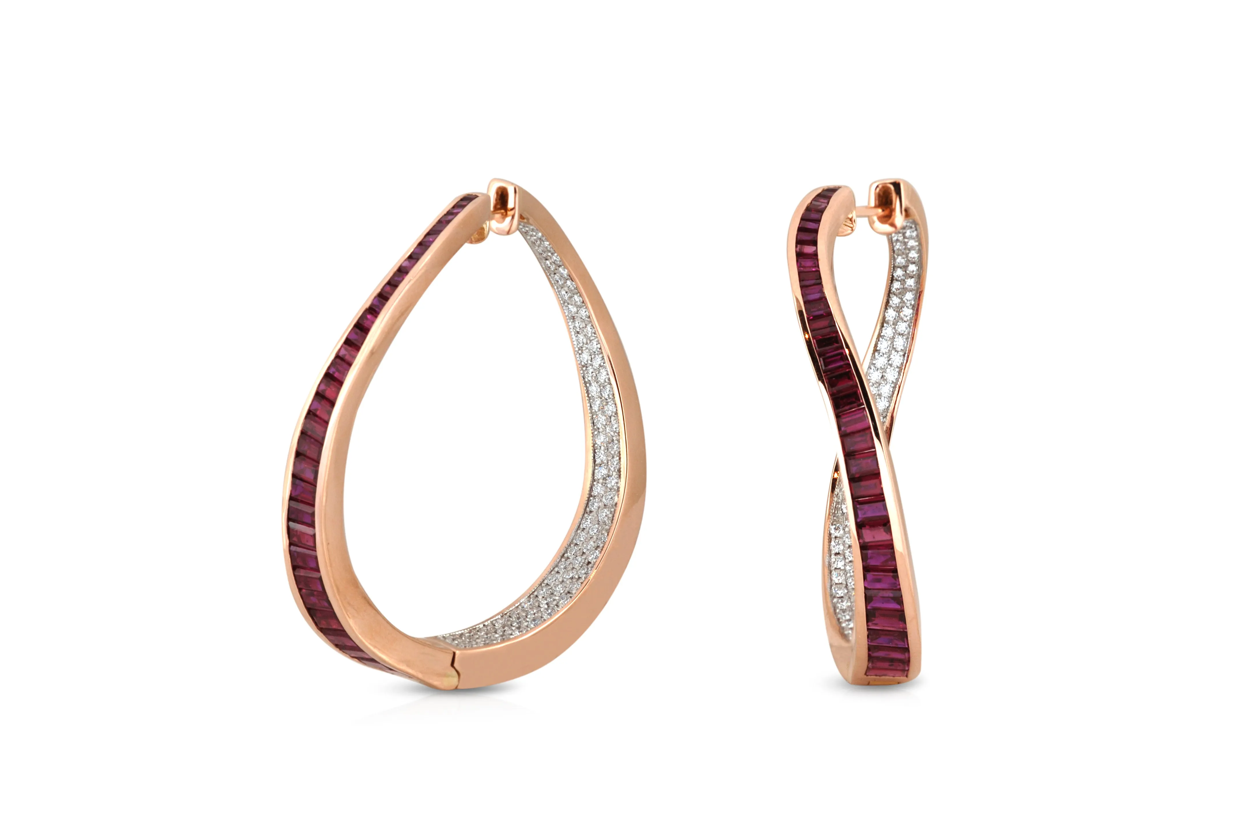 Talay Wave Twist Hoop Earrings (large)