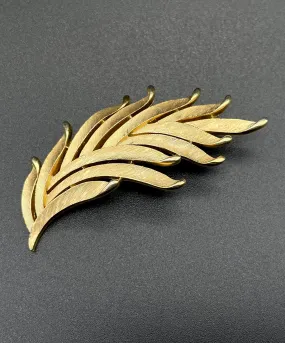 【USA輸入】 ヴィンテージ TRIFARI リーフ ブローチ/Vintage TRIFARI Leaf Brooch