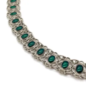 【USA輸入】ヴィンテージ ディープグリーン フィリグリー ブレスレット/Vintage Deep Green Filigree Bracelet