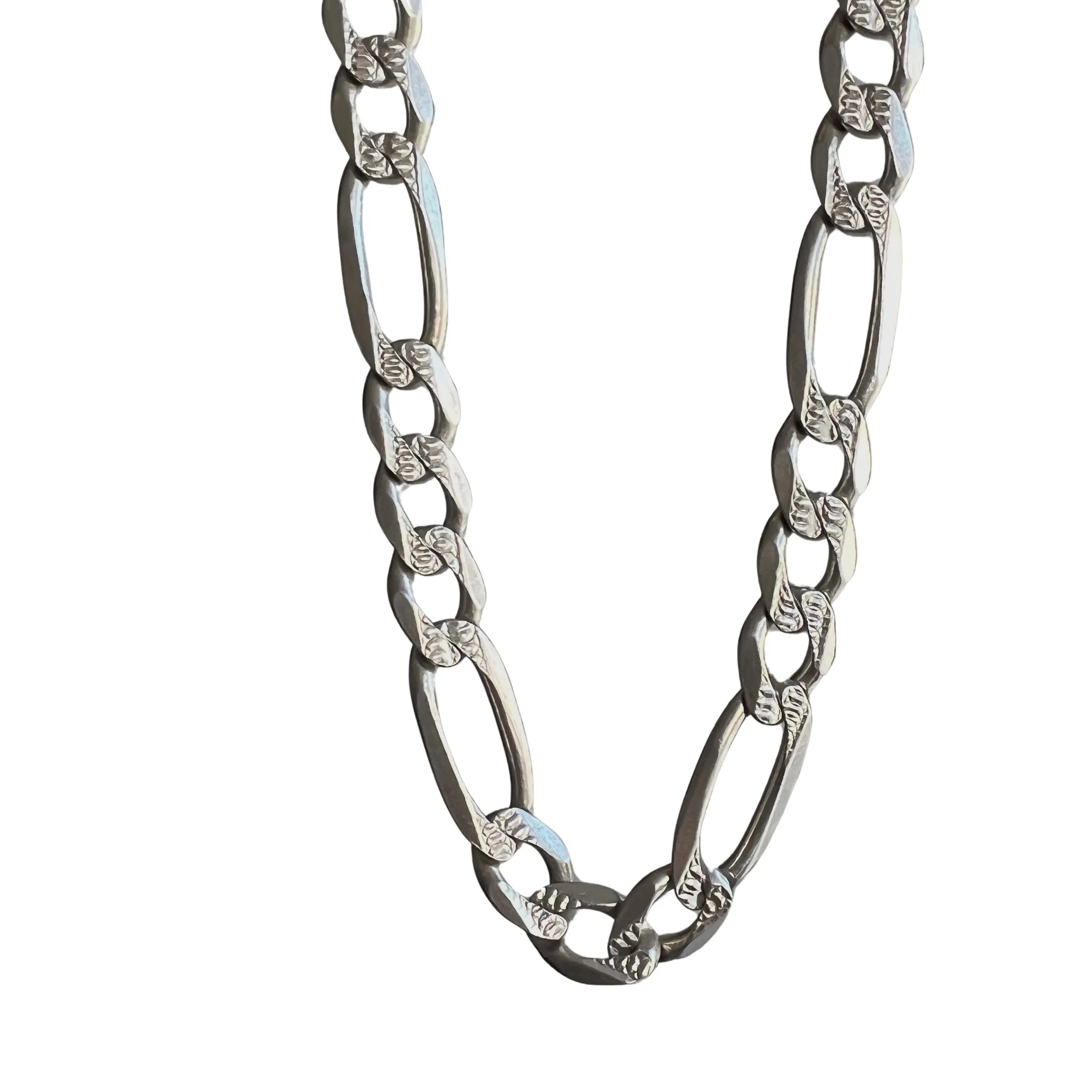 V I N T A G E // double sided figaro / Italy sterling silver figaro chain / 19.75 28g