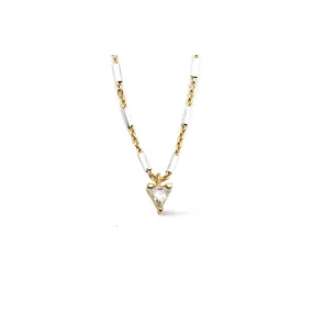 Vermeil & Sterling Silver - Trillion Necklace