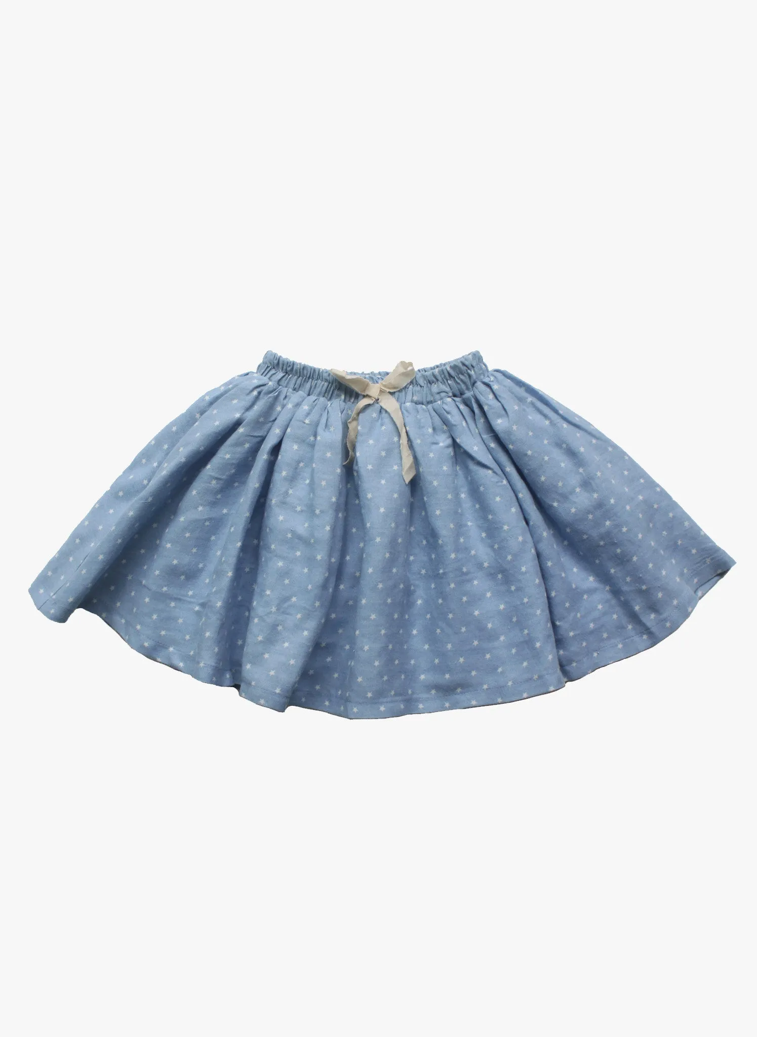 Vierra Rose Vienna Gathered Skirt in Star Chambray