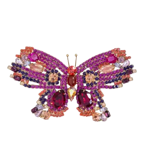 X-Large Butterfly in Fuchsia / Ruby / Padparadscha