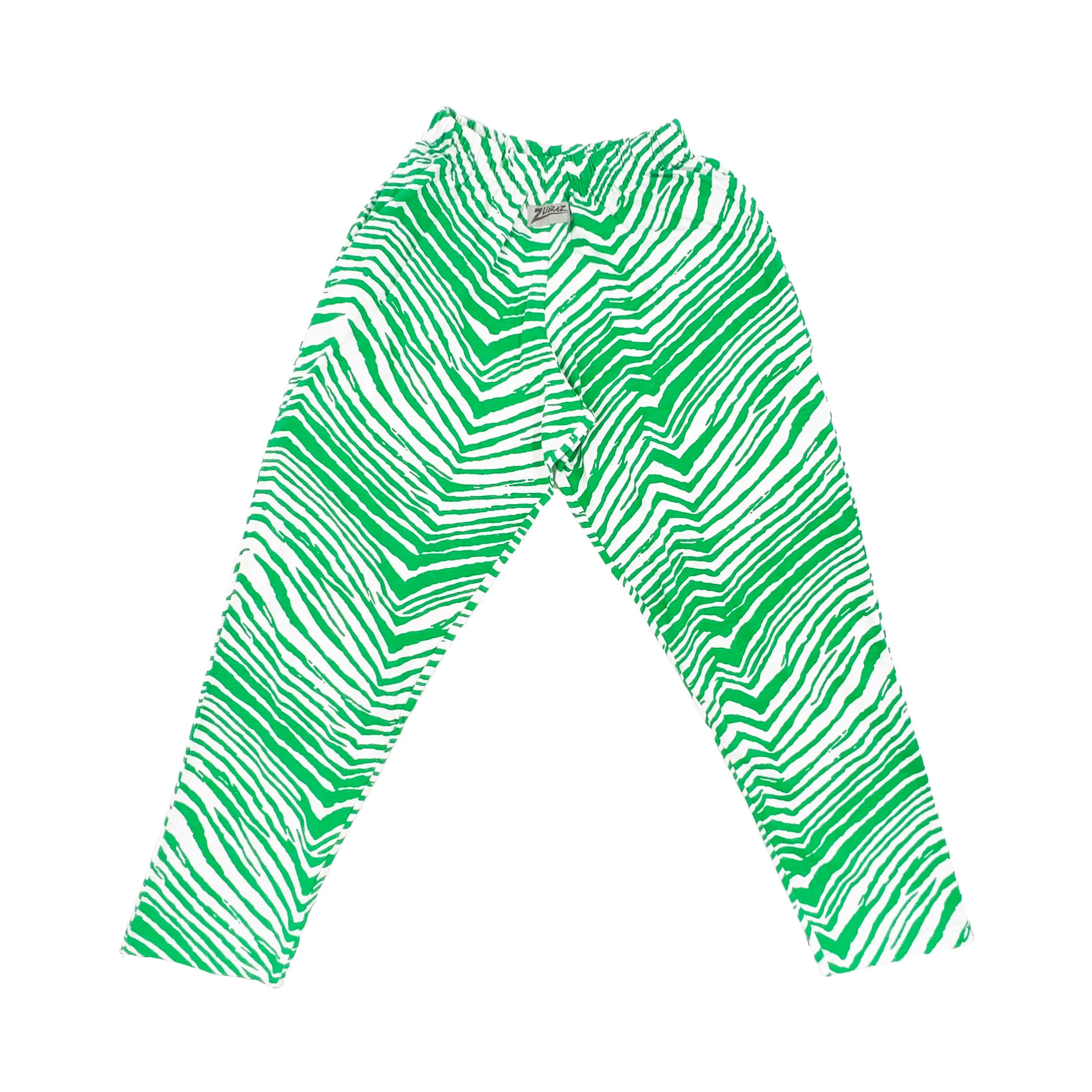 Zubaz White and Green Pants