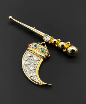 【ドイツ買付】ヴィンテージ SEIBOTH ダガー ビジュー ブローチ/Vintage SEIBOTH Dagger Bijou Brooch