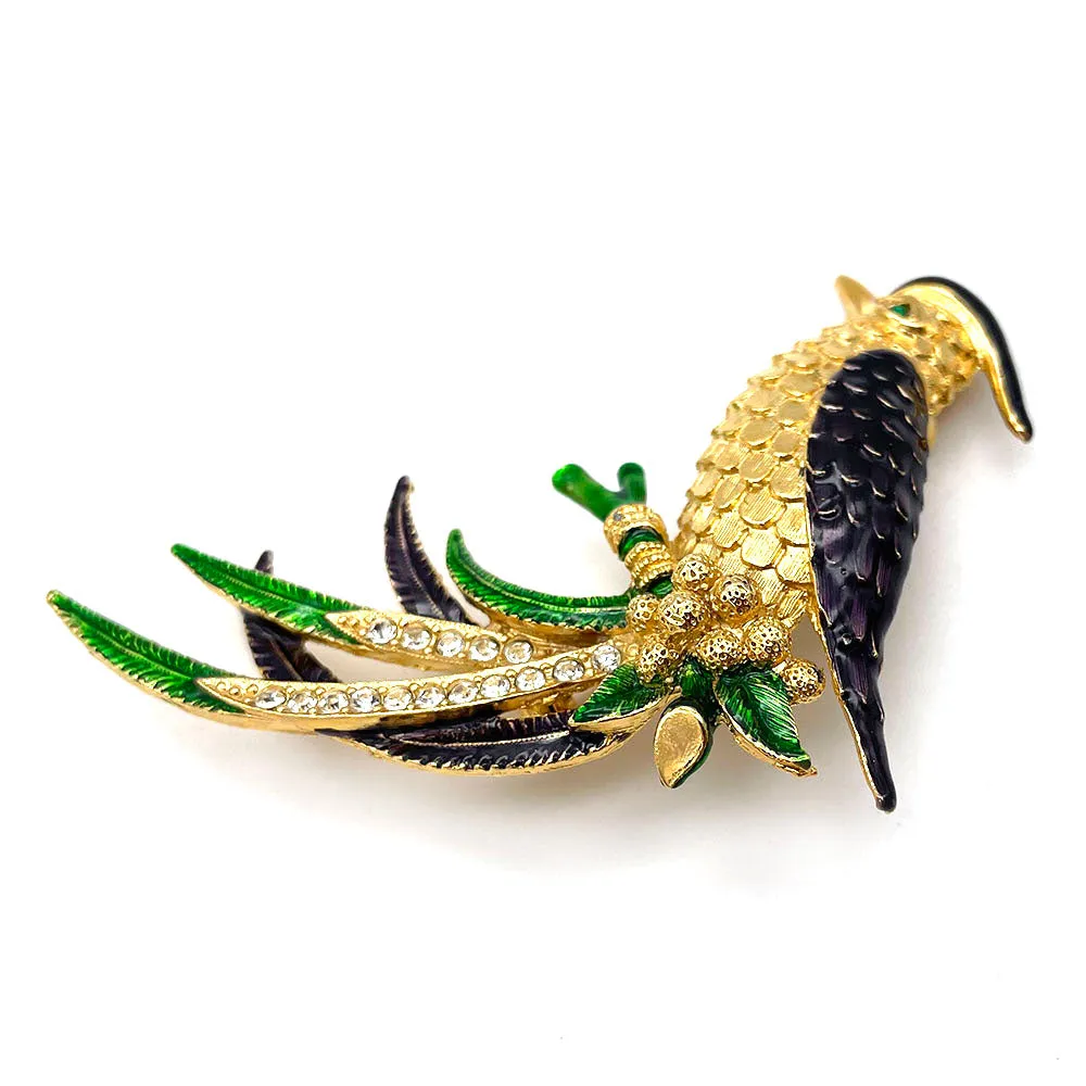 【フランス輸入】ヴィンテージ SPHINX バード エナメル ビジュー ブローチ/Vintage SPHINX Bird Enamel Bijou Brooch